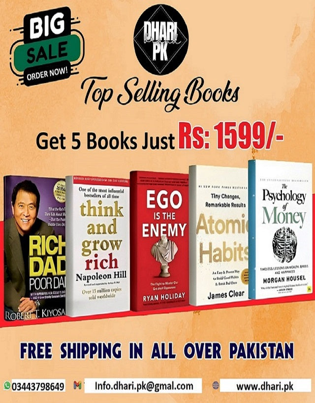 Psychology of Money + Atomic Habit + Rich dad Poor dad + Think and Grow Rich + Ego Is The Enemy